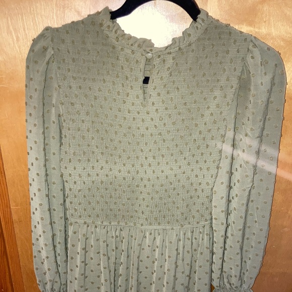 Tiered mini dress- color: olive - size small - Picture 9 of 10